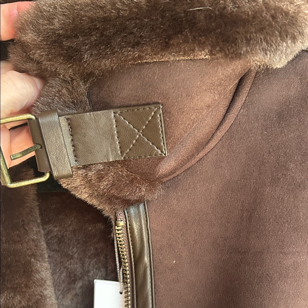 Jason Wu Brown Shearling Jacket - Picture 2 of 4